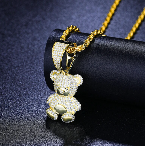 Iced Out Bear Necklace